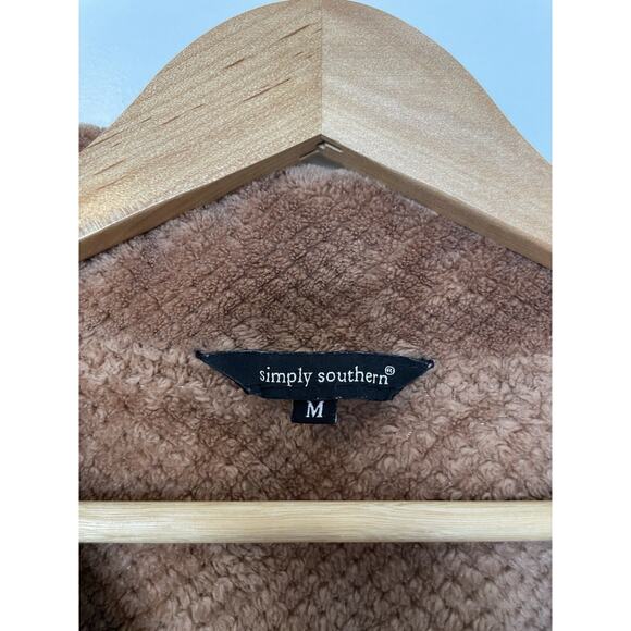 Simply Southern Soft Cozy Casual Leopard Trim Pullover Sweatshirt Size Medium - Picture 5 of 14